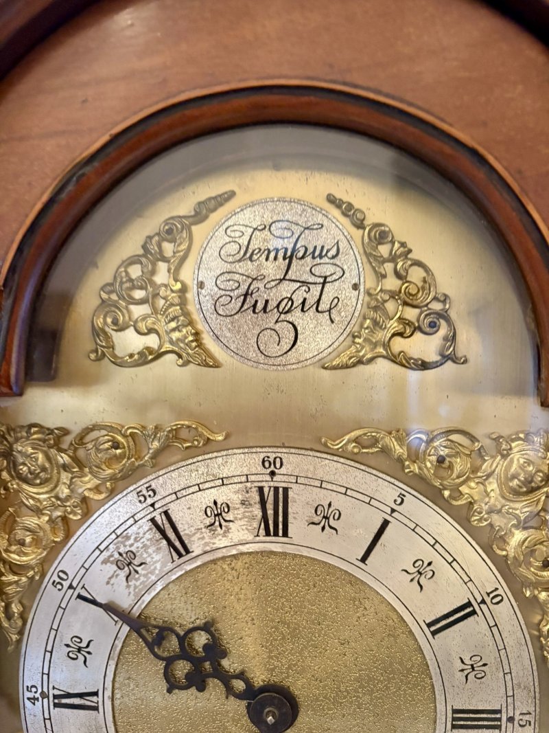 Antique Edwardian Inlaid Mahogany Longcase Clock